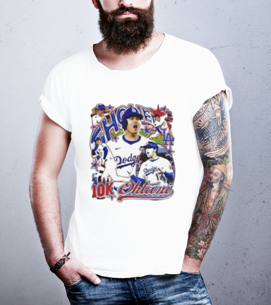 Shohei Ohtani 10K Dodgers Baseball LA Stars 17 T-Shirt