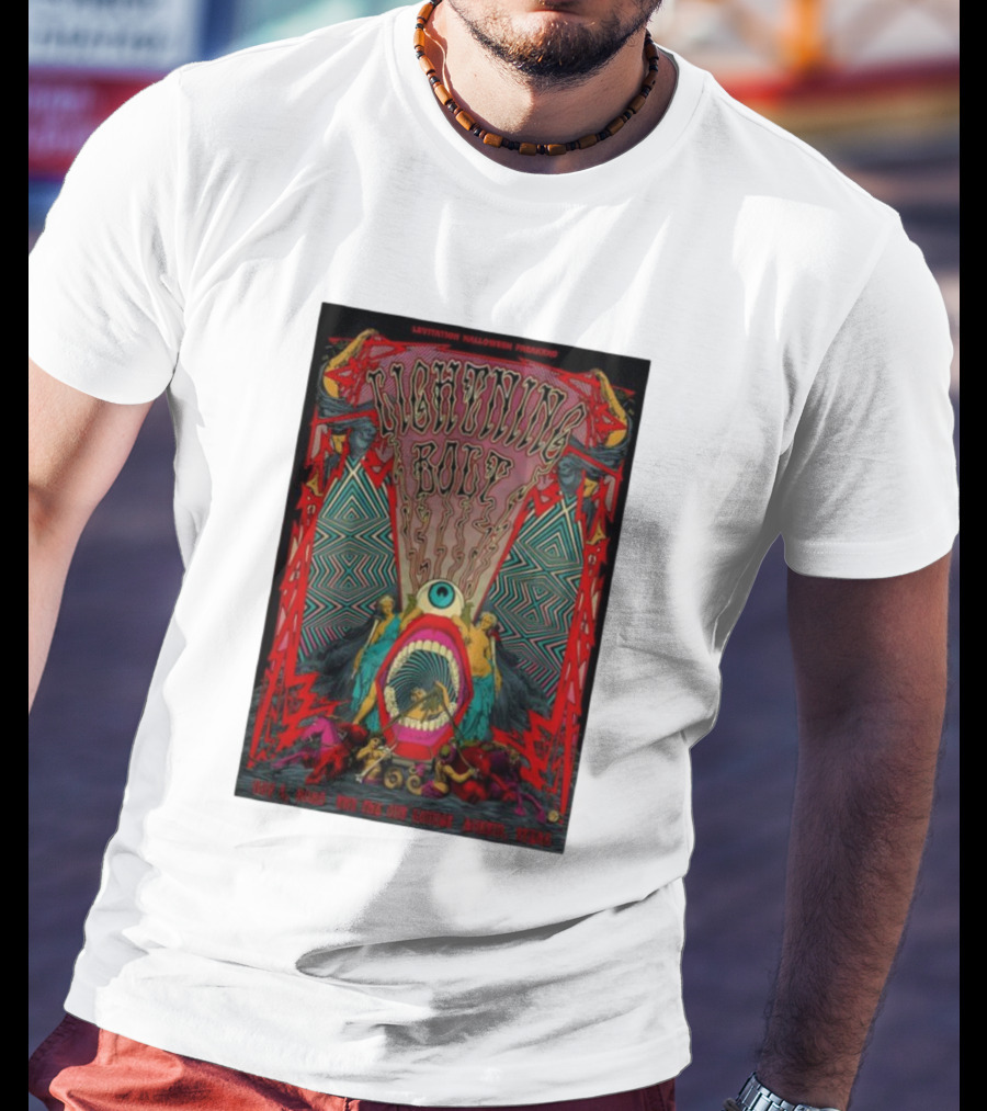 Levitation Halloween Fracas Lightning Bolt Nov 1 2025 Empire Austin Texas T-Shirt