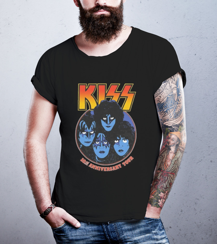 Kiss 10th Anniversary Tour Klassics 2025 Band Faces T-Shirt