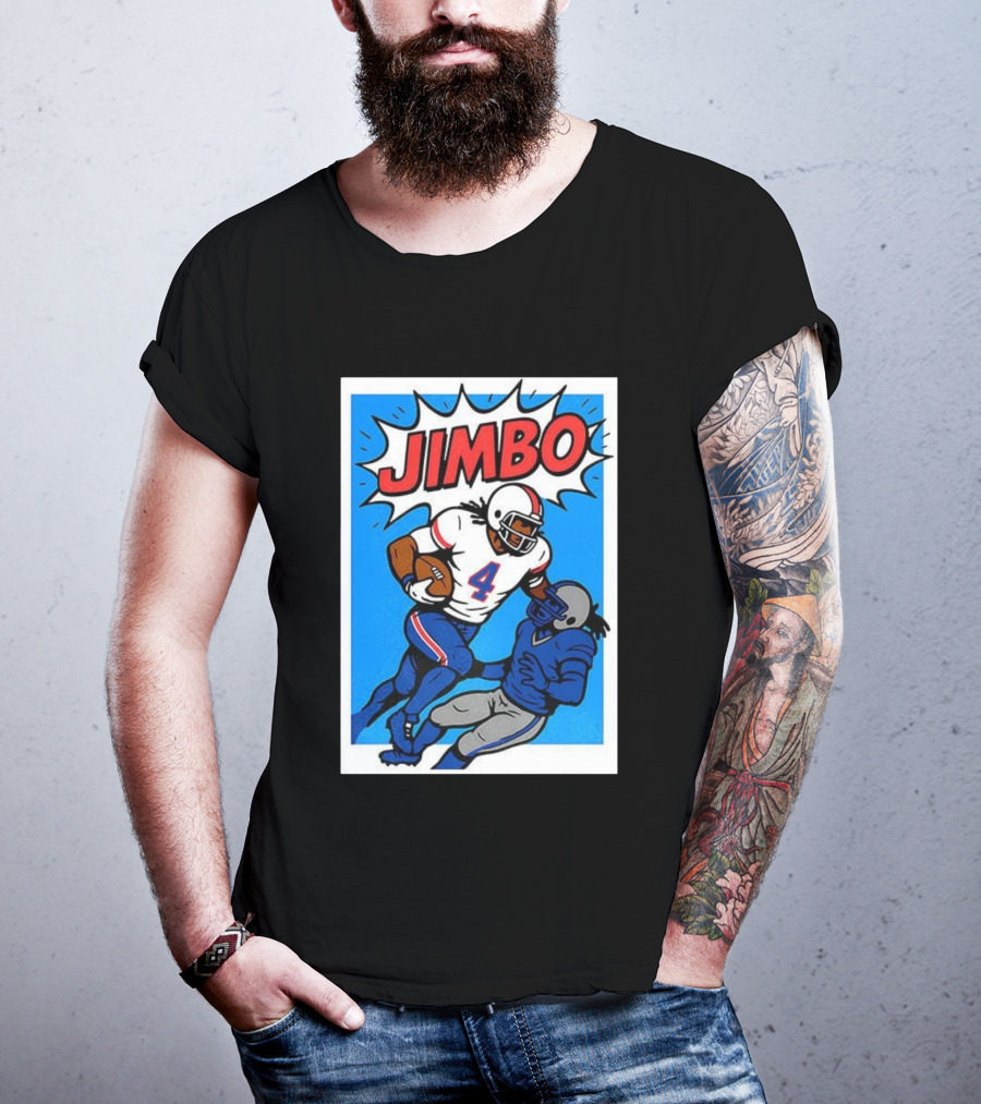 James Cook Jimbo Number 4 Buffalo Bills Football T-Shirt