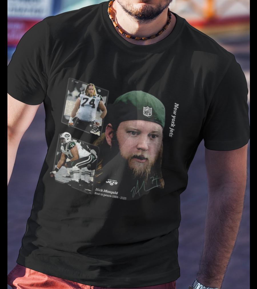 Nick Mangold New York Jets NFL Football RIP Legends Never Die 1984 2025 Signature T-Shirt