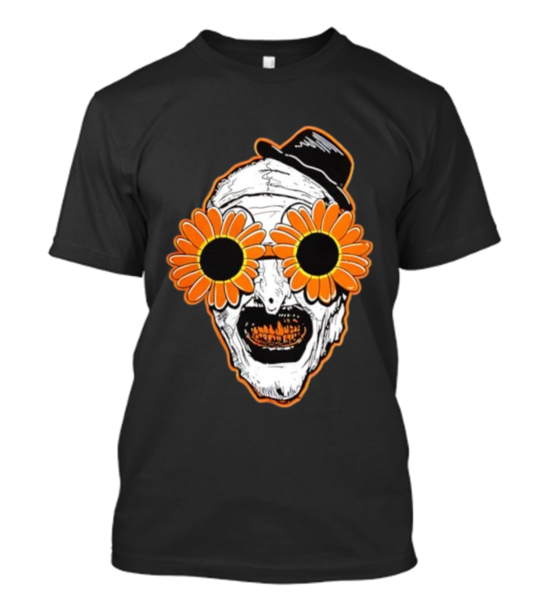 Art The Clown Creepy Halloween Sunflower Glasses Terrifier T-Shirt