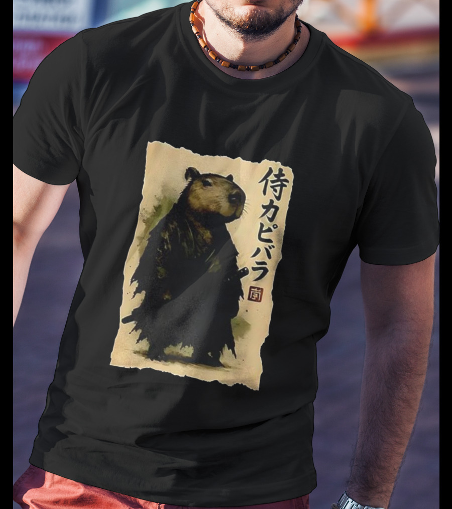 Capybara Samurai 侍カピバラ Japanese Theme T-Shirt