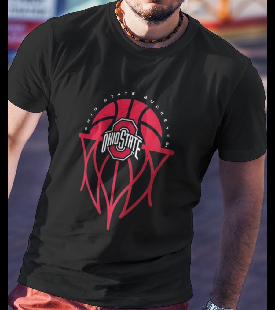 Ohio State Buckeyes Basketball Hoop Icon T-Shirt