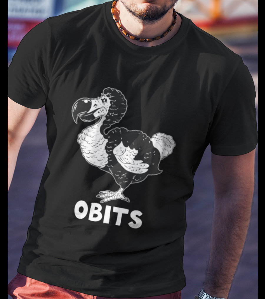 OBITS Dodo Bird Black And White Cartoon T-Shirt