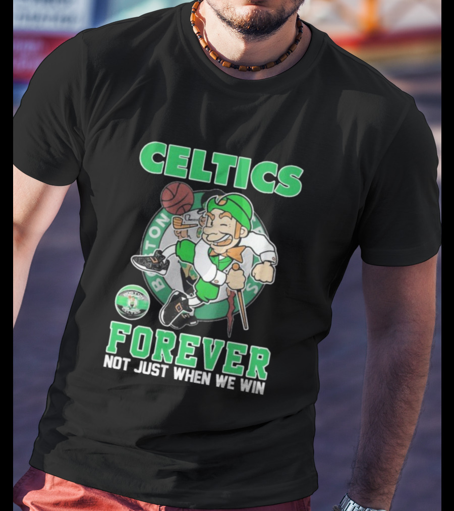 Boston Celtics Forever Team Logo Fan Mascot T-Shirt