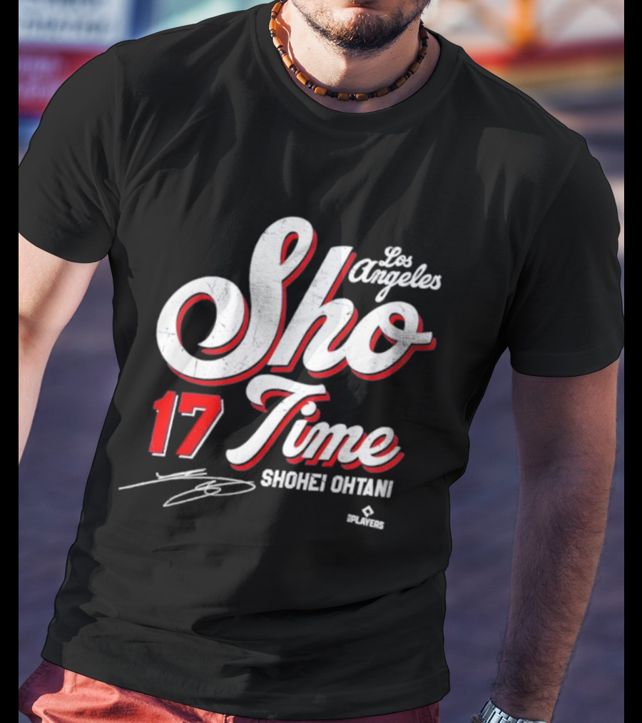 Los Angeles Sho Time 17 Shohei Ohtani Signature T-Shirt