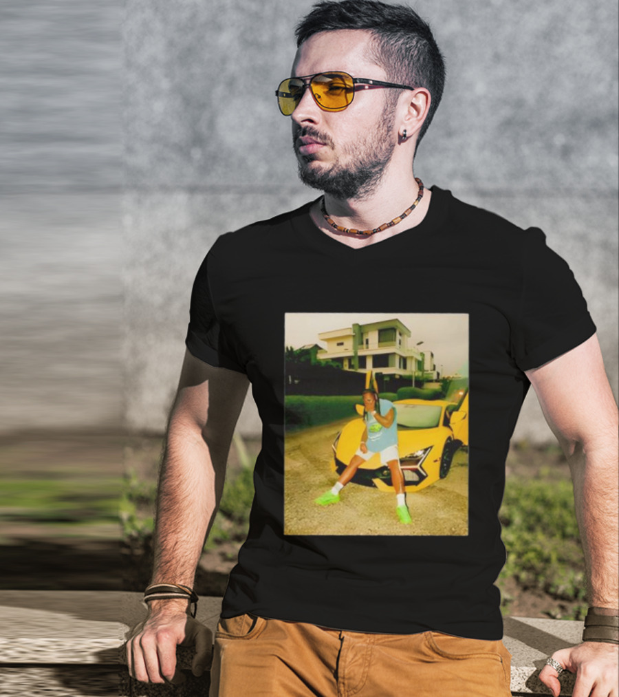 Thatojoboy Burna Boy Armless Style Yellow Sports Car Scene T-Shirt