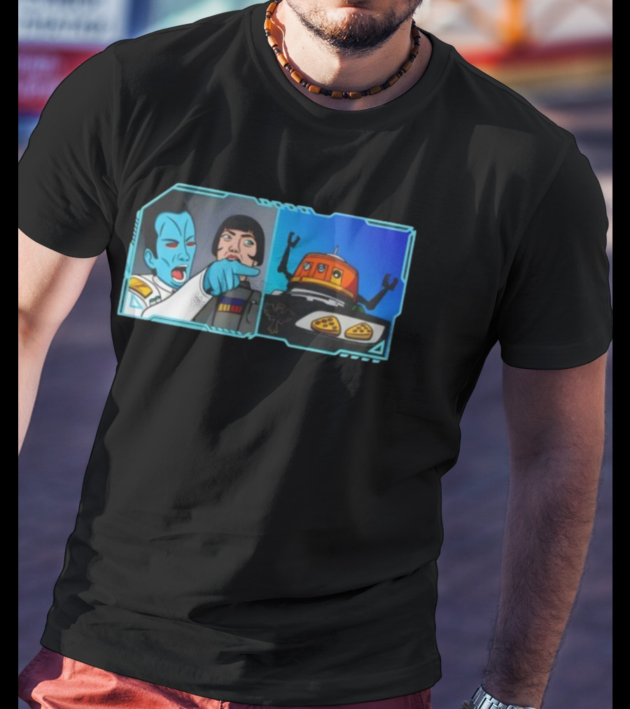Thrawn Meme Vs. Chopper Star Wars Rebels Pizza Argument T-Shirt