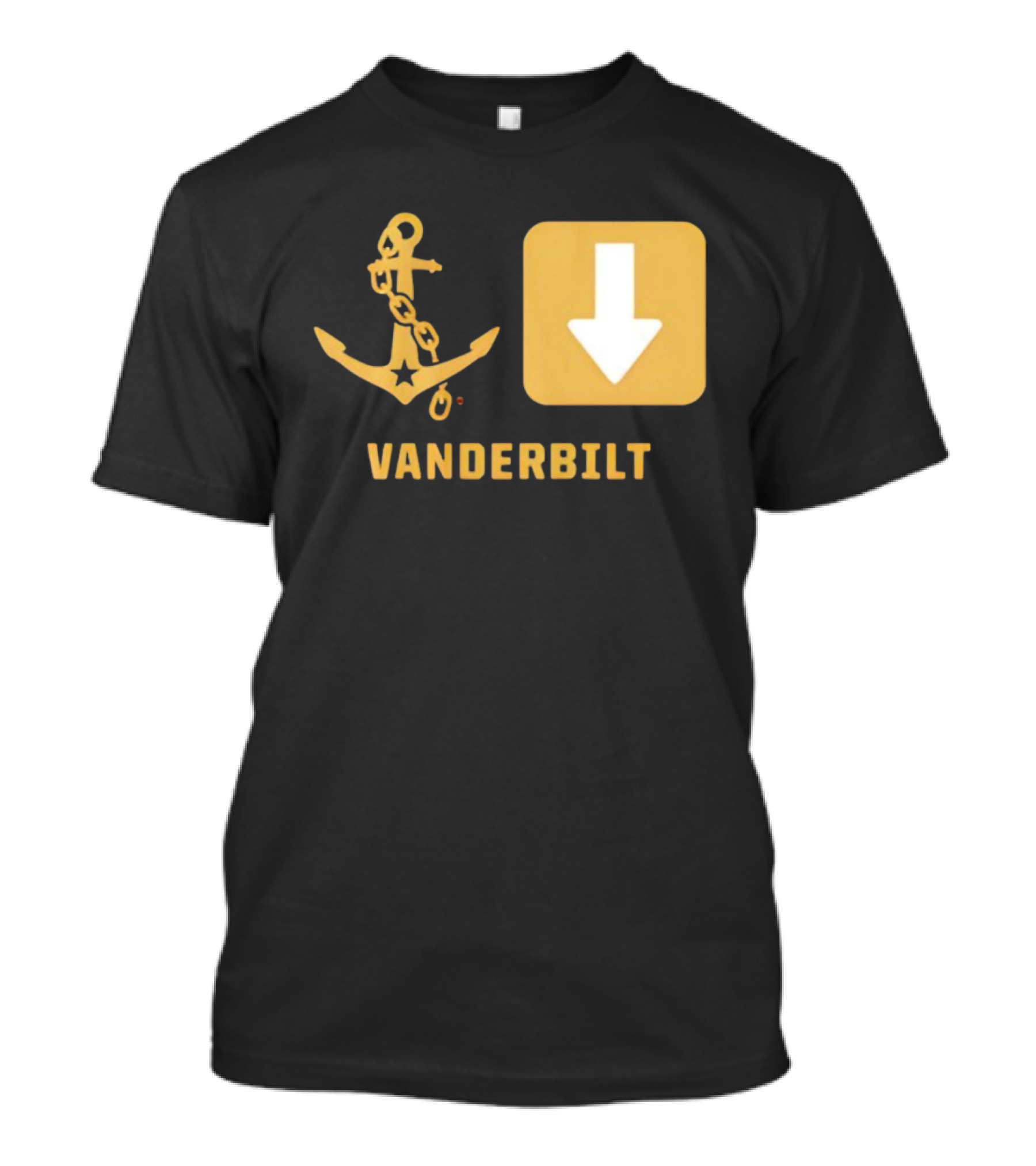 Vanderbilt Commodores Anchor Down Symbols Football Logo T-Shirt