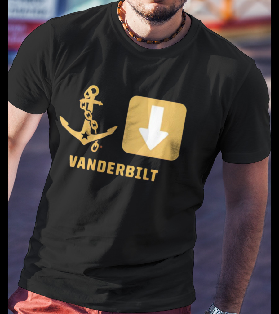 Vanderbilt Commodores Anchor Down Symbols Football Logo T-Shirt