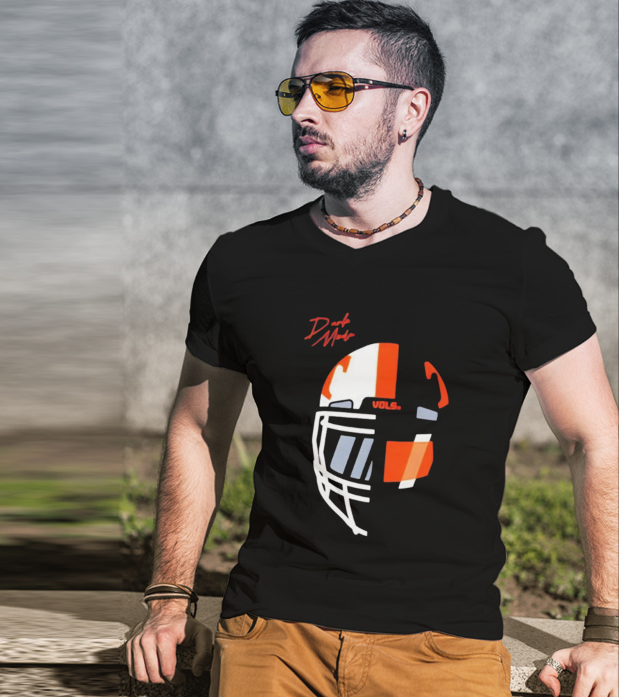 Dark Mode Vols Tennessee Volunteers Football Helmet T-Shirt