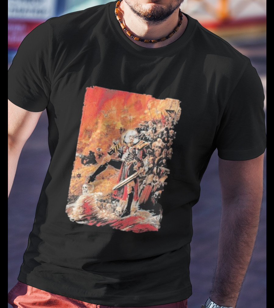 Warhammer Grimdark Canoness Veridyan Battle Scene Fantasy Artwork T-Shirt