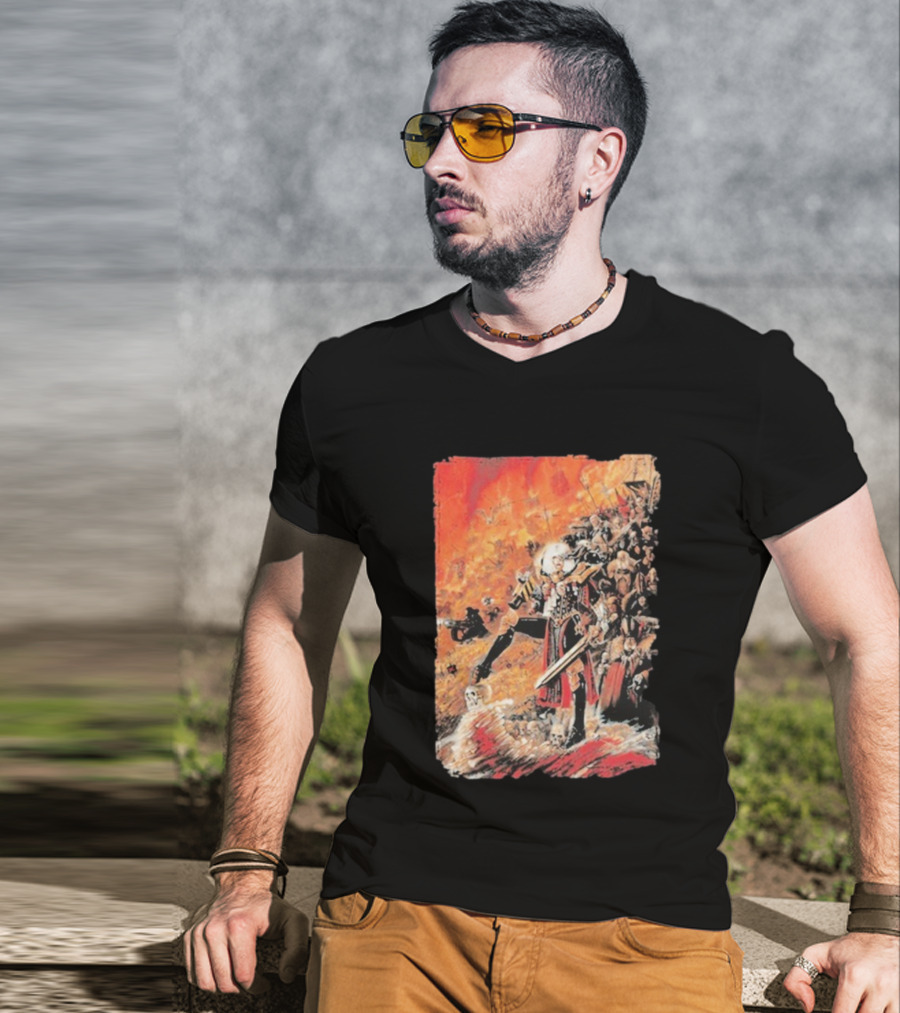 Warhammer Grimdark Canoness Veridyan Battle Scene Fantasy Artwork T-Shirt