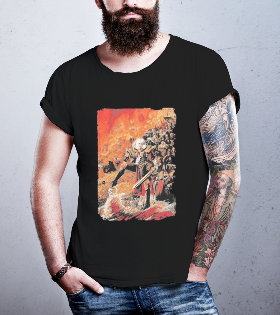 Warhammer Grimdark Canoness Veridyan Battle Scene Fantasy Artwork T-Shirt