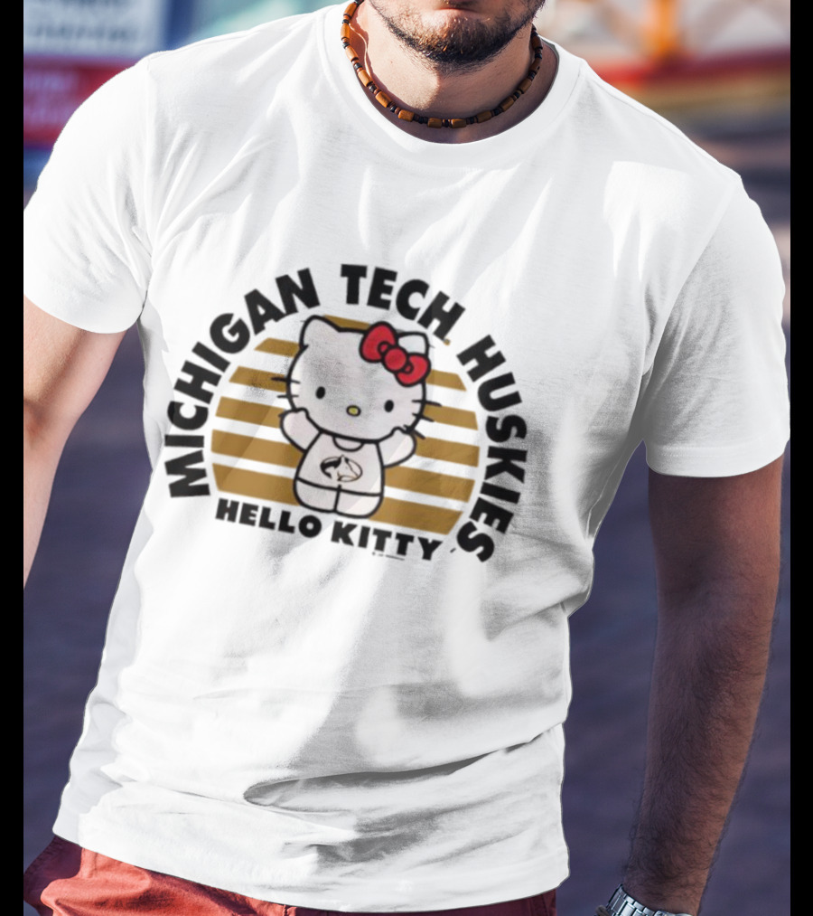 Michigan Tech Huskies Hello Kitty Collaboration T-Shirt