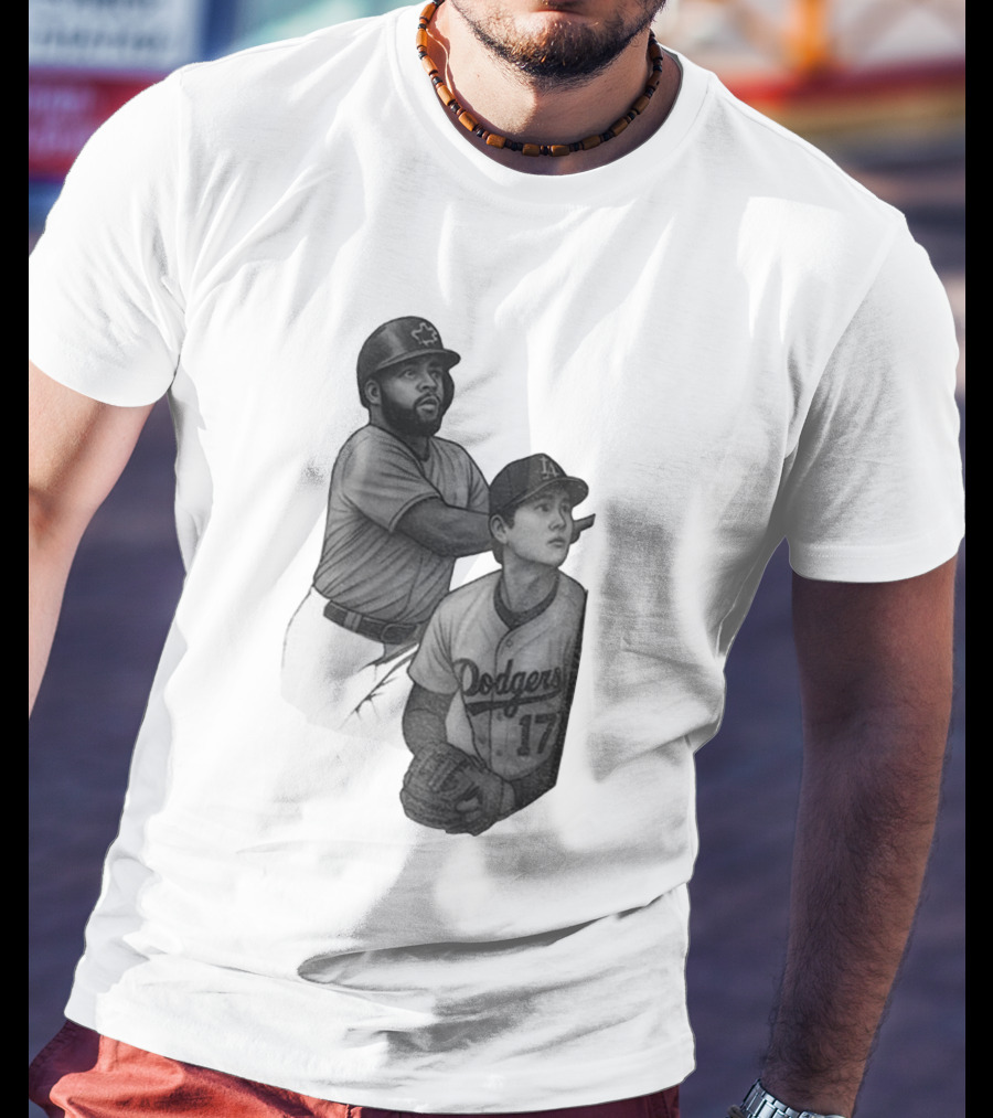 Vladdy Guerrero Jr. Shohei Ohtani Dodgers World Series Baseball Moment T-Shirt