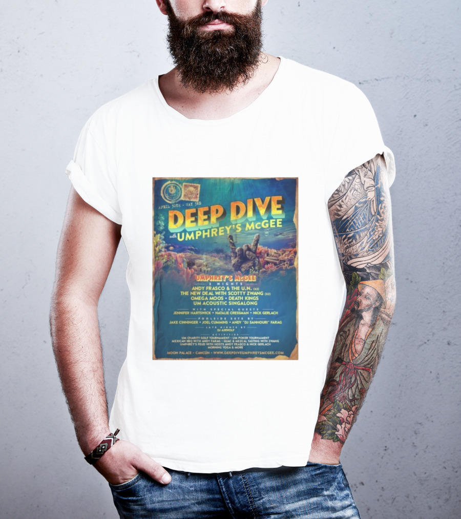 Deep Dive With Umphrey's McGee Cancun April 30th-May 3rd Moon Palace Events T-Shirt