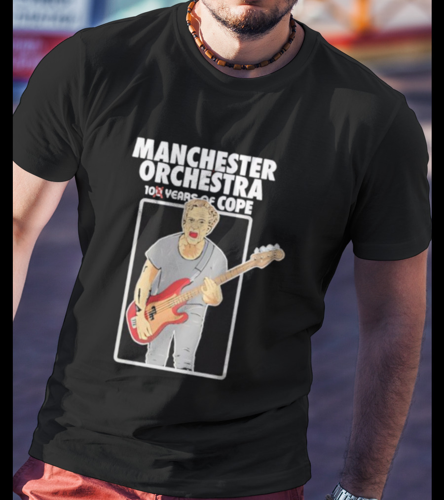 Manchester Orchestra 100 Years Of Cope Bass Guitar Illustration T-Shirt