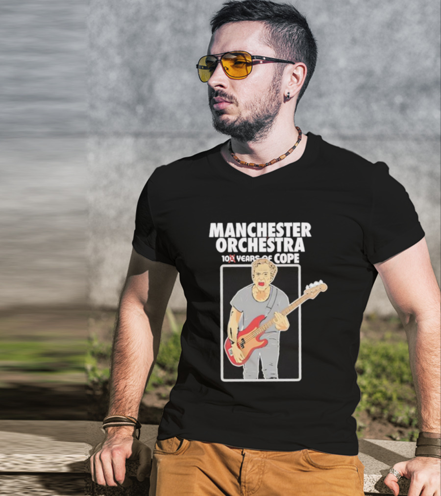 Manchester Orchestra 100 Years Of Cope Bass Guitar Illustration T-Shirt