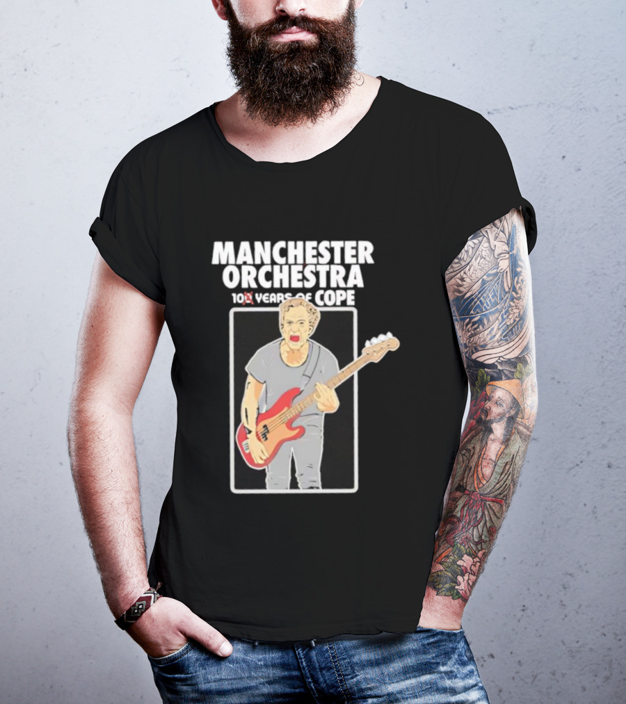 Manchester Orchestra 100 Years Of Cope Bass Guitar Illustration T-Shirt
