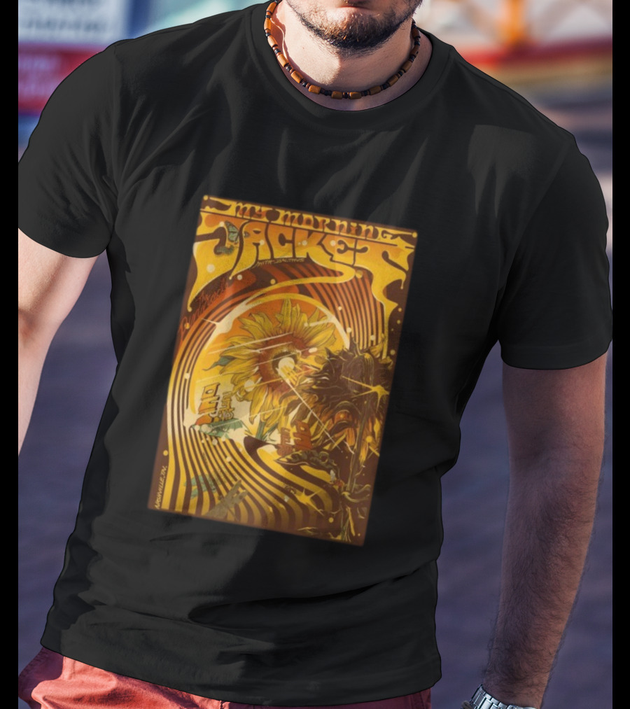 My Morning Jacket With Indigo De Souza Nashville TN October 29 2025 Sunflower Psychedelic Art Style T-Shirt