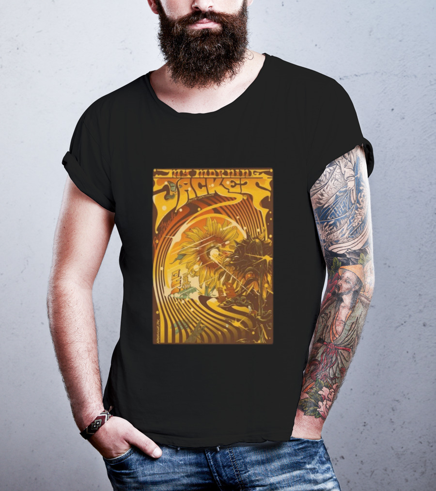 My Morning Jacket With Indigo De Souza Nashville TN October 29 2025 Sunflower Psychedelic Art Style T-Shirt