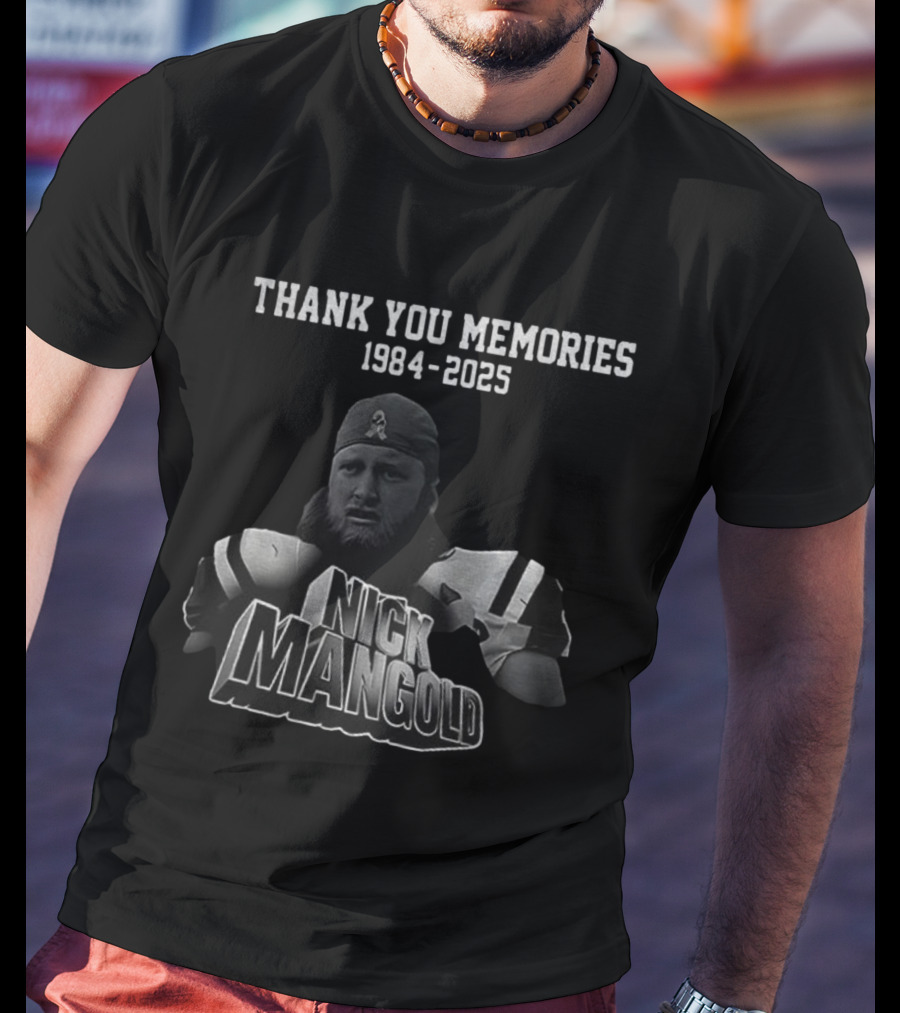 Nick Mangold New York Jets NFL Thank You Memories 1984-2025 T-Shirt
