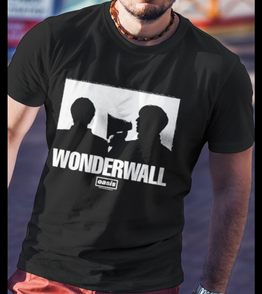 Oasis Wonderwall Silhouette Iconic Music Tribute T-Shirt