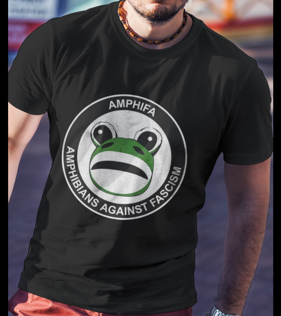 Amphifa Amphibians Against Fascism Portland Frog T-Shirt