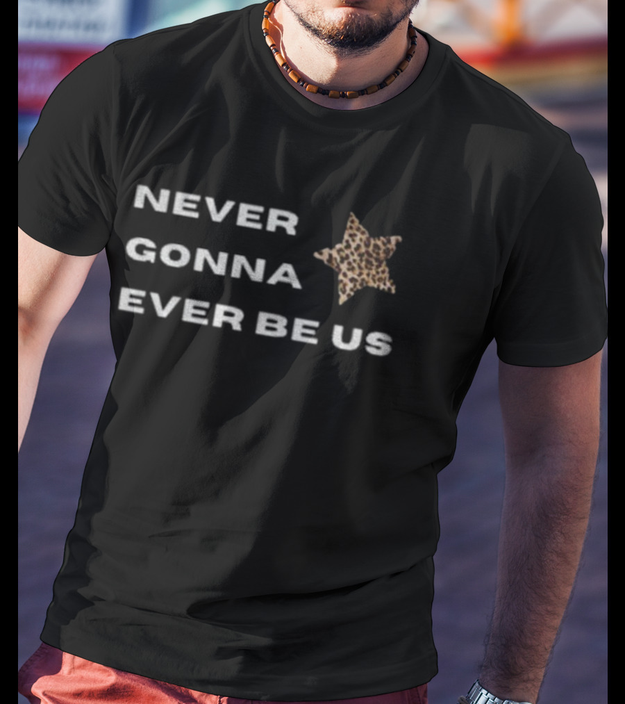 Tate McRae Run For The Hills Never Gonna Ever Be Us Leopard Star T-Shirt