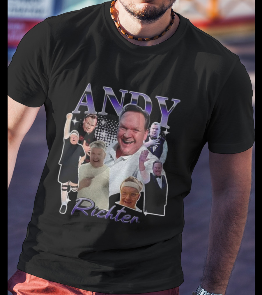 Andy Richter Collage Variety Expressions Laughter And Performance T-Shirt