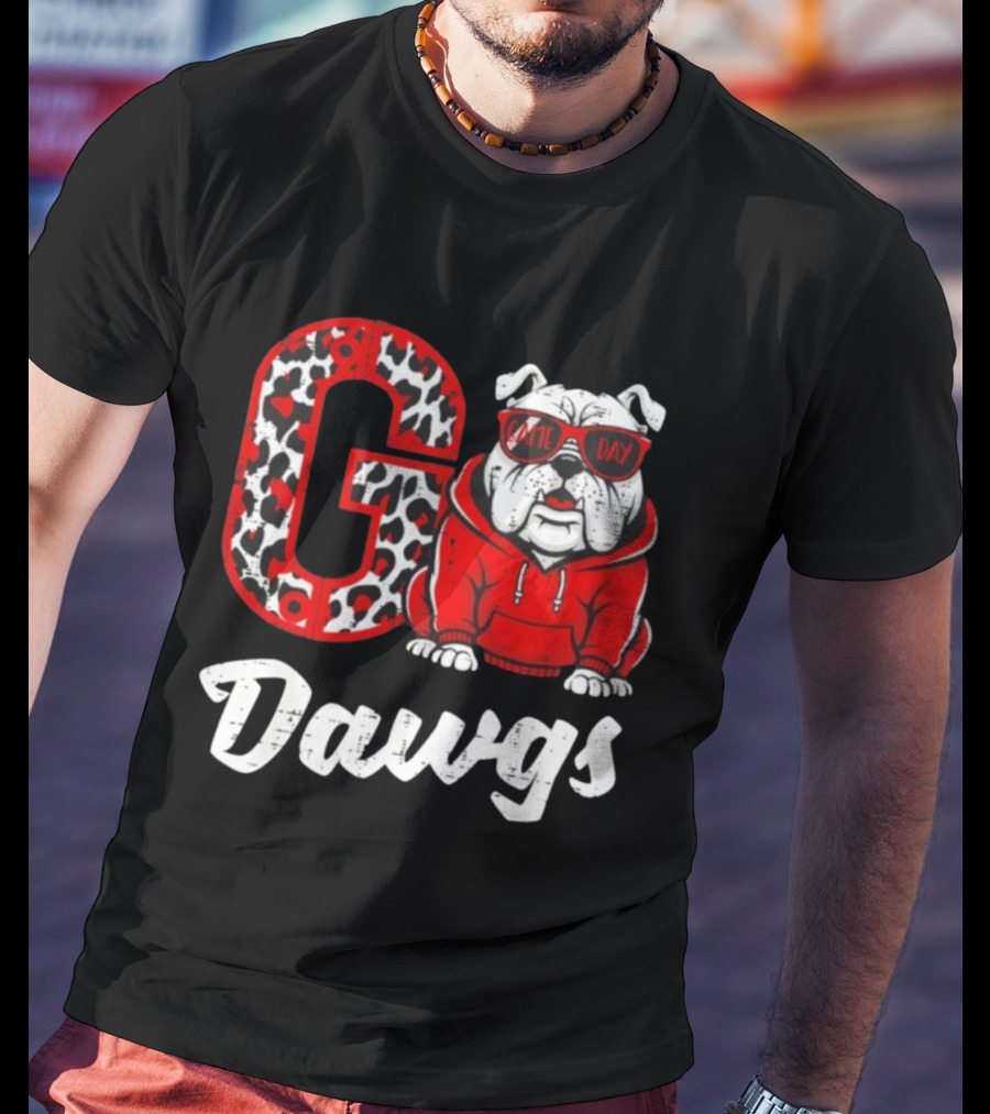 Go Dawgs Game Day Bulldog Football T-Shirt