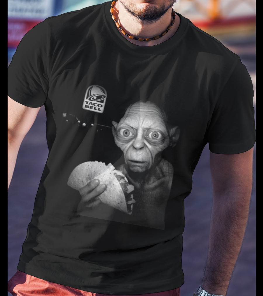 Taco Bell Gollum Goblin And Taco Ring Vintage Mashup T-Shirt