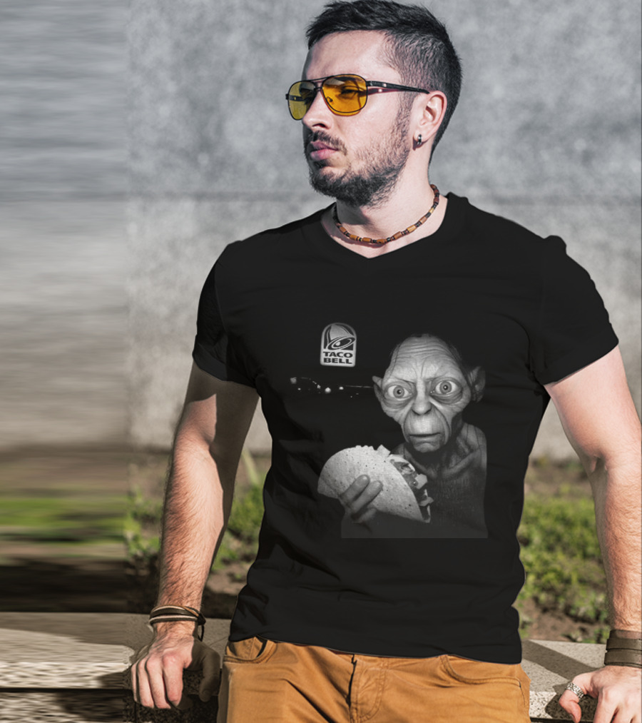 Taco Bell Gollum Goblin And Taco Ring Vintage Mashup T-Shirt
