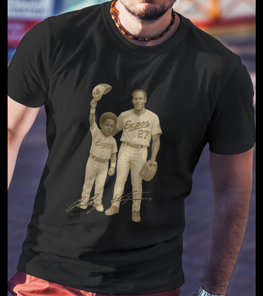 Vladimir Guerrero Jr. And Sr. Expos MLB Baseball Signature Vintage T-Shirt