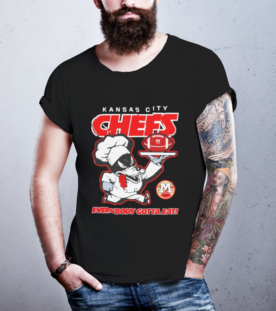 Kansas City Chefs Everybody Gotta Eat NFL Football 2025 T-Shirt