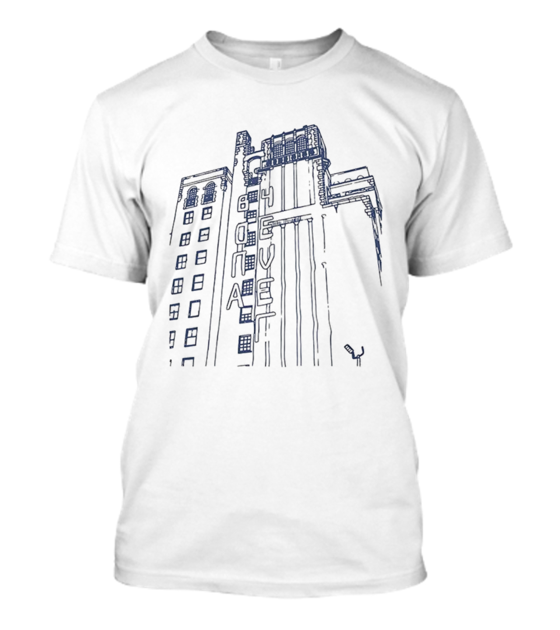 Bona 4Eva Hotel Building Neon Sign Design T-Shirt