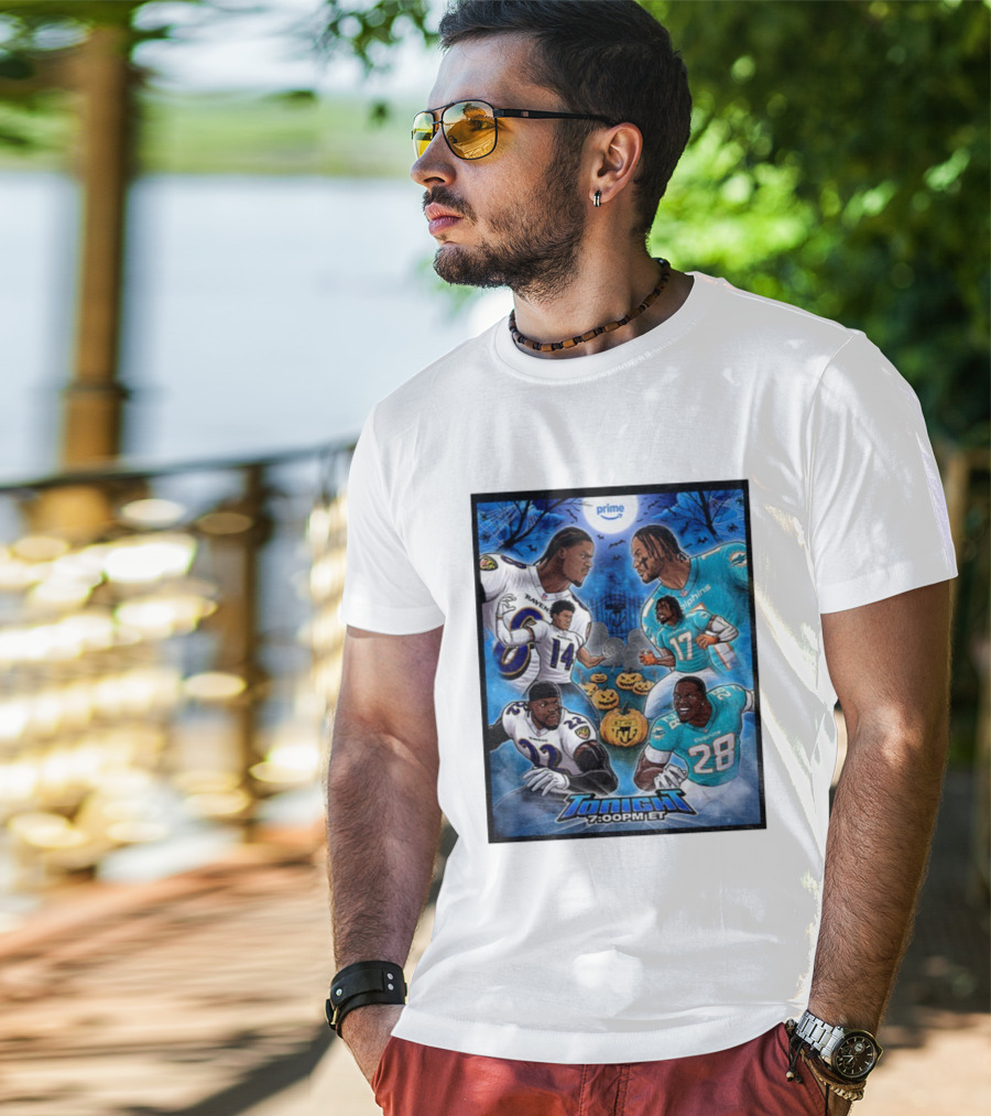 Baltimore Ravens Vs Miami Dolphins Halloween 2025 NFL Prime Tonight 7:00PM ET T-Shirt