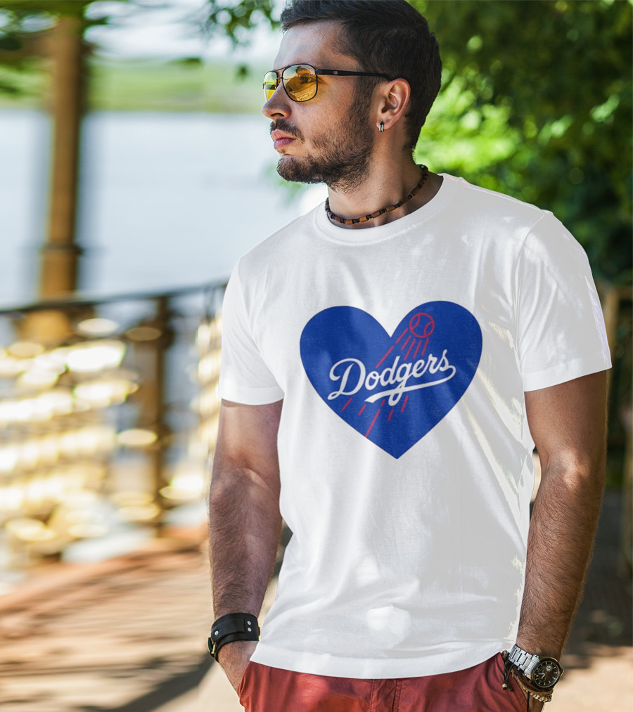 Los Angeles Dodgers Heart MLB Baseball World Series 2025 T-Shirt