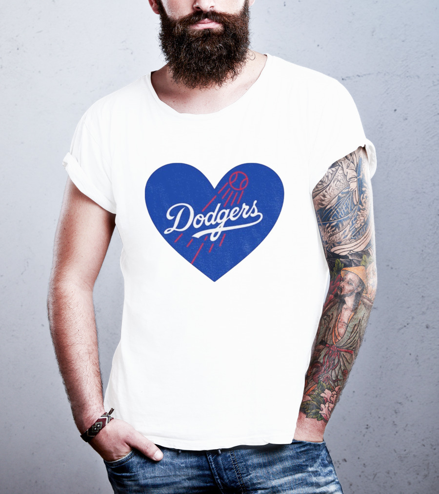Los Angeles Dodgers Heart MLB Baseball World Series 2025 T-Shirt