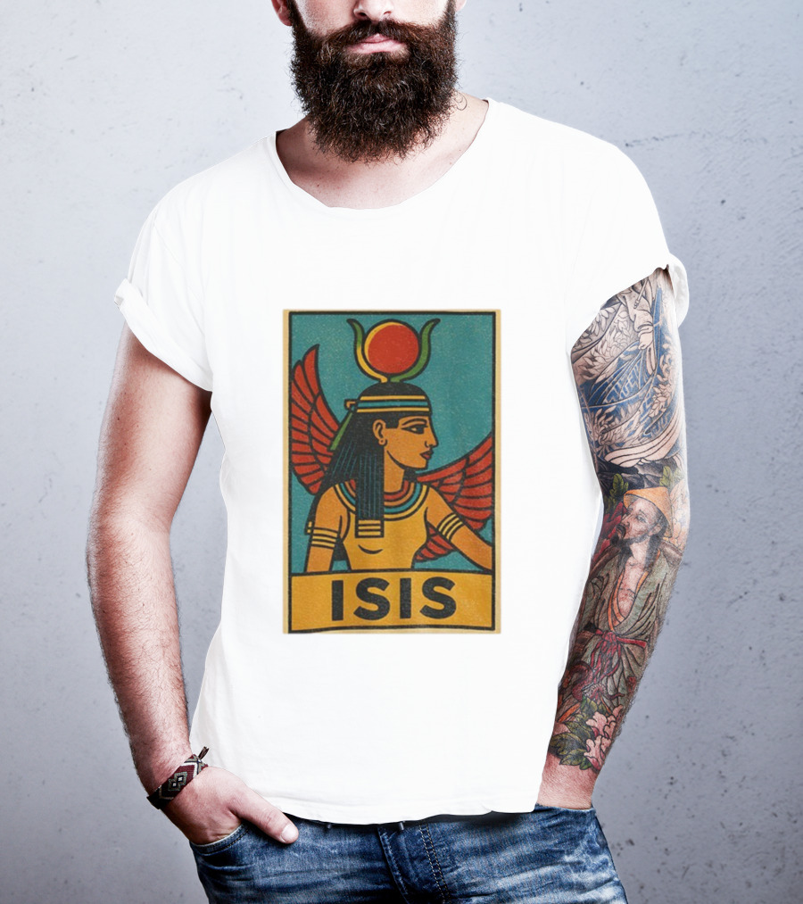Isis Egyptian Goddess Comic Style For Mythology Fans And Divine Feminine Seekers T-Shirt