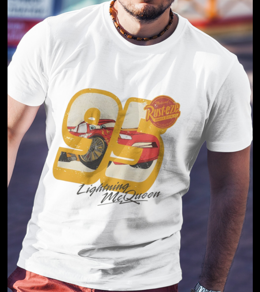 Lightning McQueen 95 Rust-eze Bumper Ointment Disneyworld Cars T-Shirt