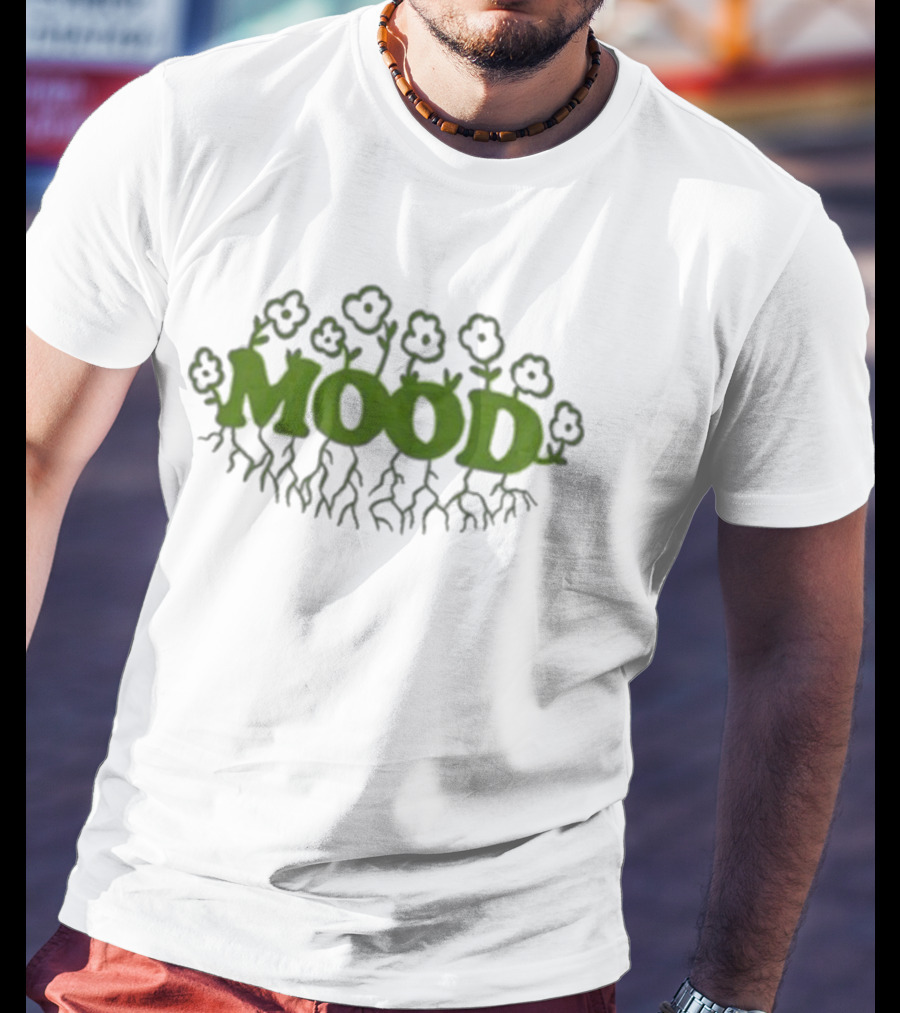 Mood Roots With Flowers Design T-Shirt