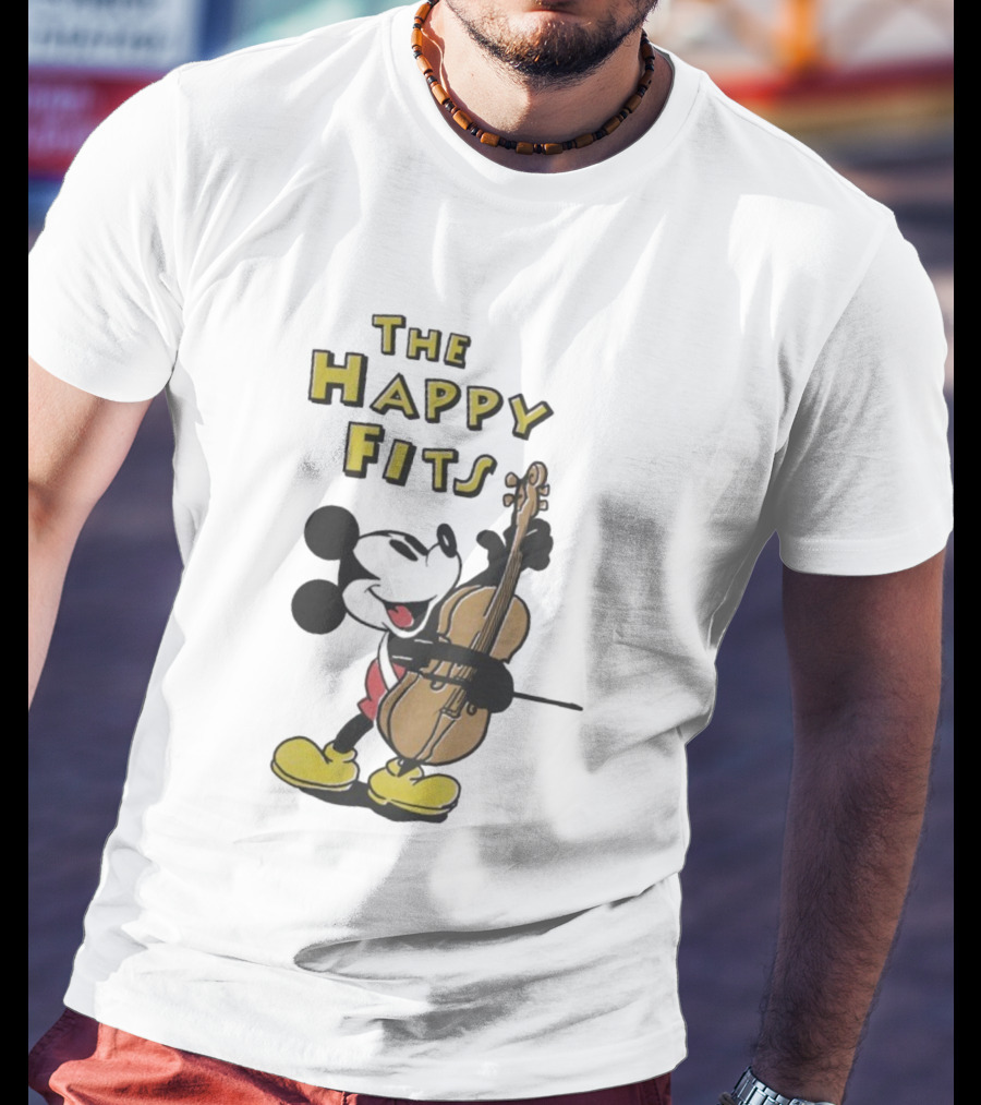 The Happy Fits Steamboat Willie Mickey Mouse Cello Violin T-Shirt