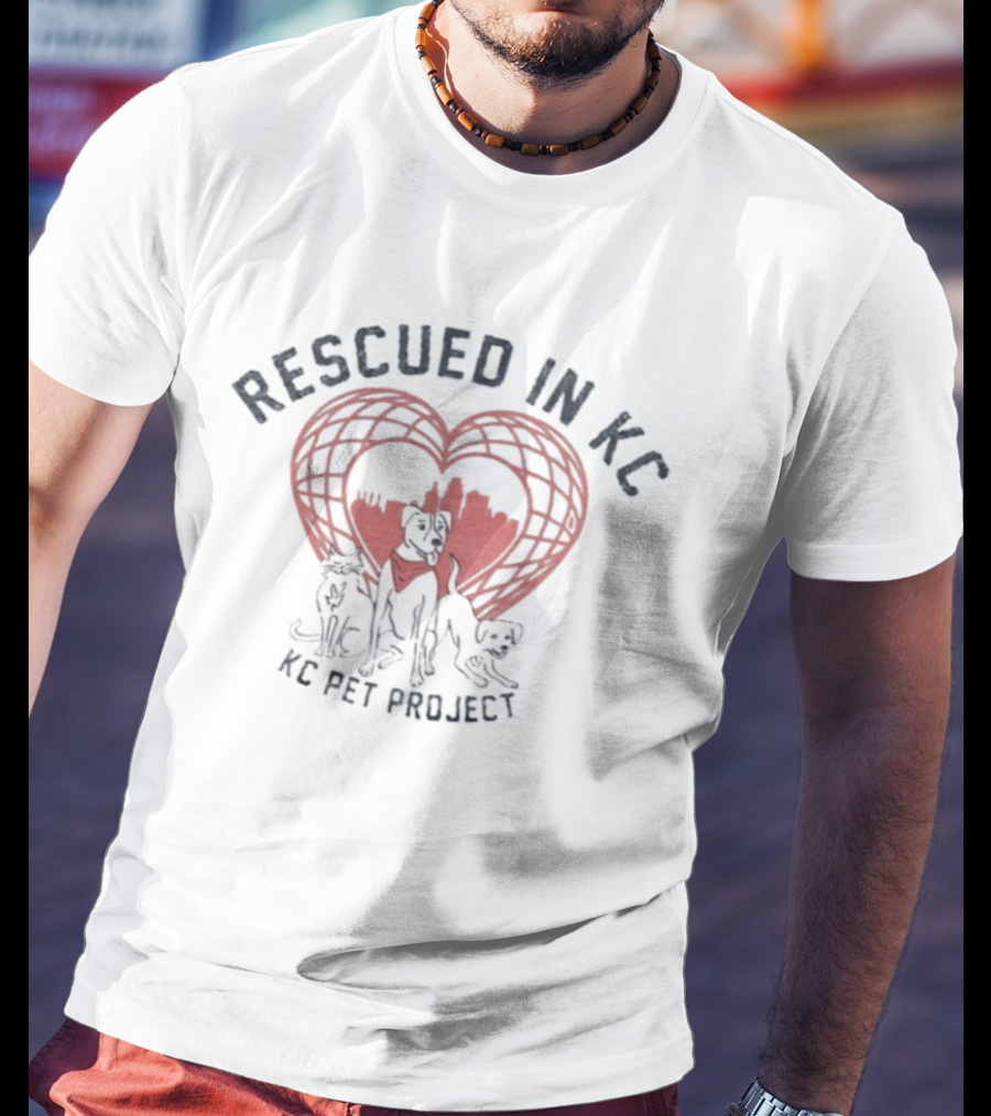Rescued In KC Heart Design KC Pet Project T-Shirt