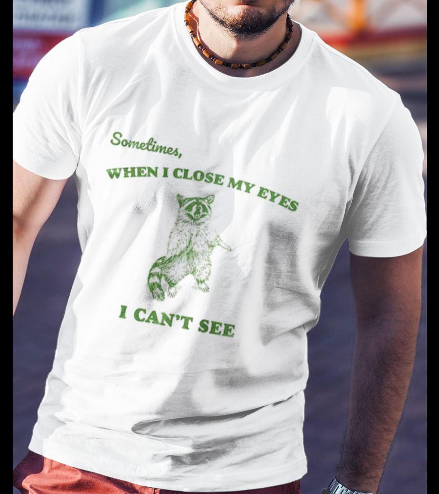Sometimes When I Close My Eyes I Can’t See Vintage Raccoon T-Shirt
