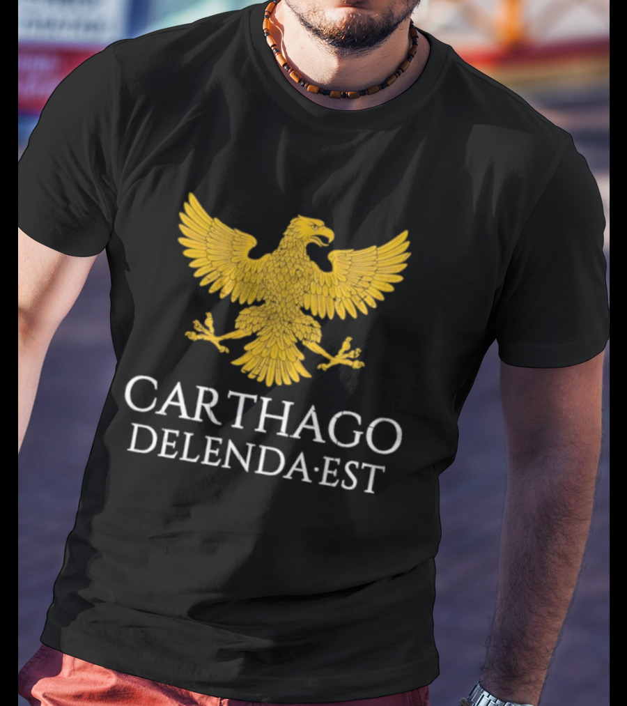 Carthago Delenda Est Roman Eagle Emblem T-Shirt