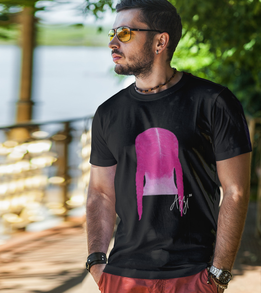 Azzi Fudd Iconic Pink Braid Signature T-Shirt