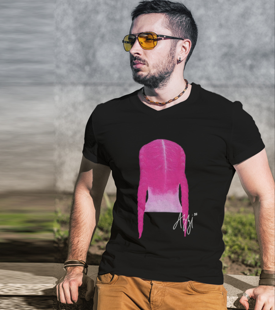 Azzi Fudd Iconic Pink Braid Signature T-Shirt